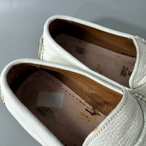 Moschino White Driver Loafers, Size 39 main image 5